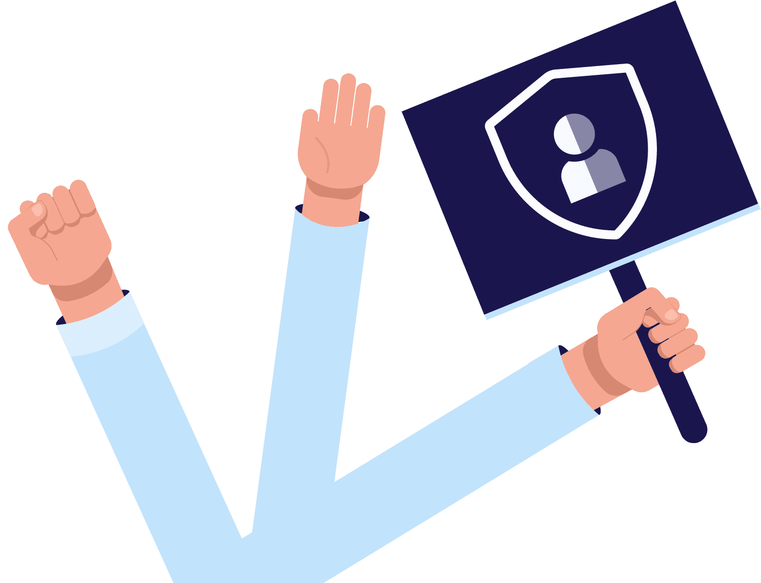 Decorative illustration of solidarity and support - desktop